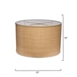 Pemberly Row Coastal Fabric Drum Raffia Shade Medium in Natural