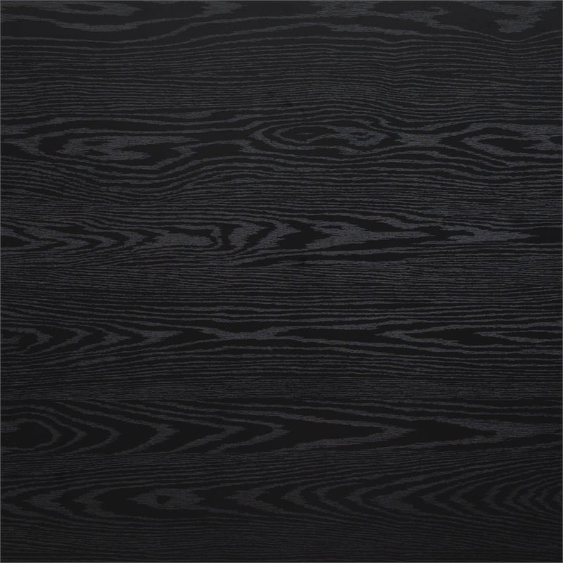 Pemberly Row Contemporary Dining Table in Black & Bronze Finish