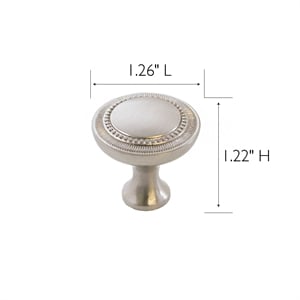 Pemberly Row Contemporary Metal Knobs in Brushed Nickel 10 Pack