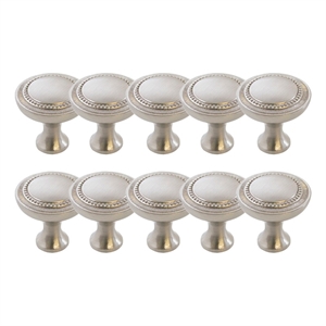 pemberly row contemporary metal knobs in brushed nickel 10 pack