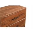 Pemberly Row 6-drawer Live Edge Solid Wood Dresser in Brown/Black