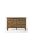 Pemberly Row Contemporary 7-Drawer Wood Dresser in Sand Dune
