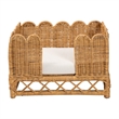 Pemberly Row Contemporary Bohemian Light Honey Rattan Pet Bed