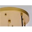 Pemberly Row Eclipse 5-Light Metal & Glass Pendant in Brass/Frosted White