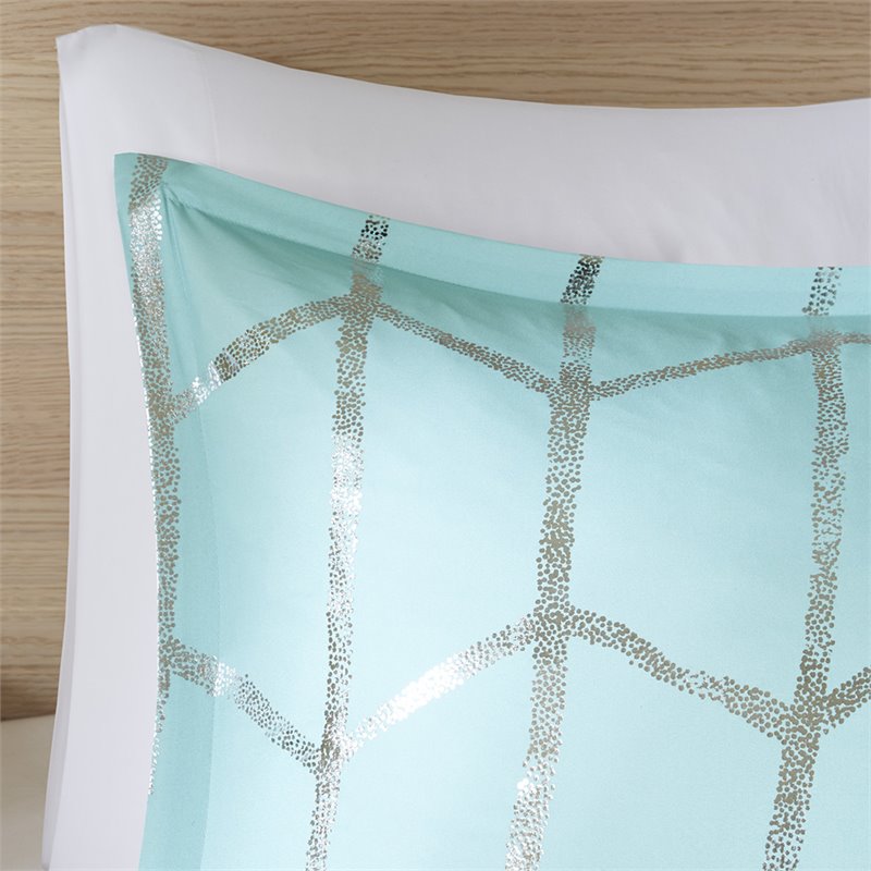 Pemberly Row 5-piece Polyester Microfiber Comforter Set in Blue
