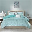 Pemberly Row 5-piece Polyester Microfiber Comforter Set in Blue