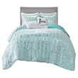 Pemberly Row 5-piece Polyester Microfiber Comforter Set in Blue