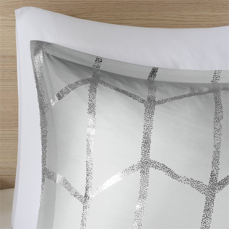 Pemberly Row 5-piece Polyester Microfiber Comforter Set in Gray