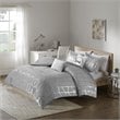 Pemberly Row 5-piece Polyester Microfiber Comforter Set in Gray