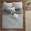 Pemberly Row 5-piece Polyester Microfiber Comforter Set in Gray
