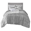 Pemberly Row 5-piece Polyester Microfiber Comforter Set in Gray