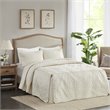 Pemberly Row Traditional 100 Percent Polyester Fitted Bedspread in Cream