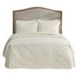 Pemberly Row Traditional 100 Percent Polyester Fitted Bedspread in Cream