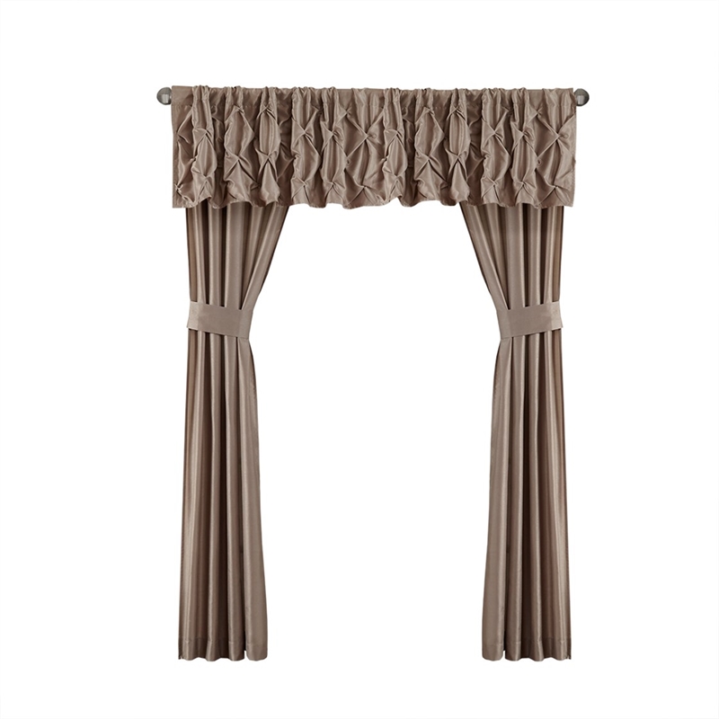 Pemberly Row Contemporary Fabric 24 Piece Room in a Bag in Taupe