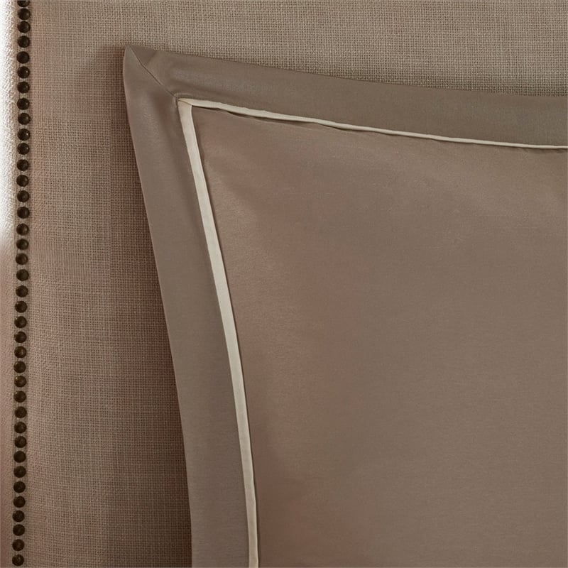 Pemberly Row Contemporary Fabric 24 Piece Room in a Bag in Taupe