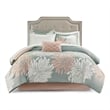 Pemberly Row Contemporary 9 Piece Comforter Set with Cotton Bed Sheets