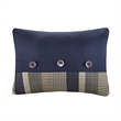 Pemberly Row Plaid Comforter Set with Bed Sheets in Navy Multi