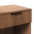 Pemberly Row Contemporary 1-Drawer Wood Nightstand in Mocha Finish