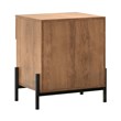 Pemberly Row Contemporary 1-Drawer Wood Nightstand in Mocha Finish