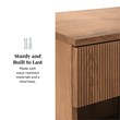 Pemberly Row Contemporary 1-Drawer Wood Nightstand in Mocha Finish