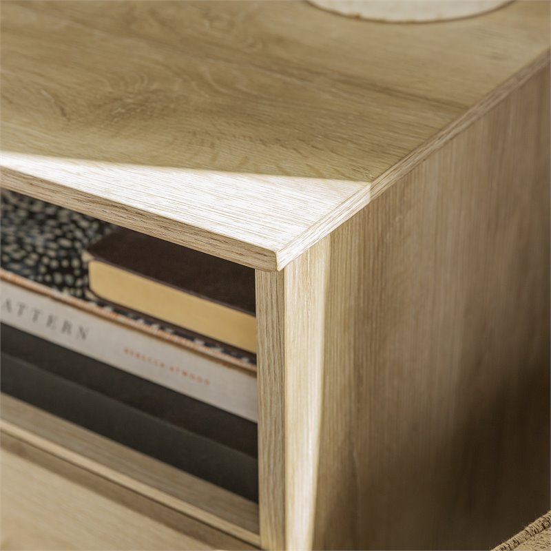 Pemberly Row Contemporary 2-Drawer Nightstand Set in White Oak