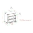Pemberly Row Contemporary 2-Drawer Nightstand Set in White Oak