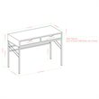 Pemberly Row 2-Drawer Modern Engineered Wood Writing Desk in Off White