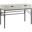 Pemberly Row 2-Drawer Modern Engineered Wood Writing Desk in Off White