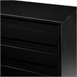 Pemberly Row Modern Channel Pull 6-Drawer Solid Wood Dresser 58 Inch Black