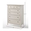 Pemberly Row 6-Drawer Solid Wood Standard Chest in Rustic White