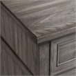 Pemberly Row 5-Drawer Oak Veneer Wood Media Chest in Steel Gray