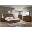 Pemberly Row 3-Drawer Transitional Birch Veneer Wood Nightstand in Tuscan Brown