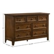 Pemberly Row 7-Drawer Transitional Birch Veneer Wood Dresser in Brown