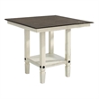 Pemberly Row Farmhouse Wood Gathering Table in White/Charcoal