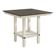 Pemberly Row Farmhouse Wood Gathering Table in White/Charcoal