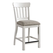 Pemberly Row Wood Counter Height Stool in White/Oak (Set of 2)