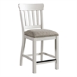 Pemberly Row Wood Counter Height Stool in White/Oak (Set of 2)