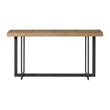 Pemberly Row Transitional Oak Veneer Wood Sofa Bar Table in Dune Brown
