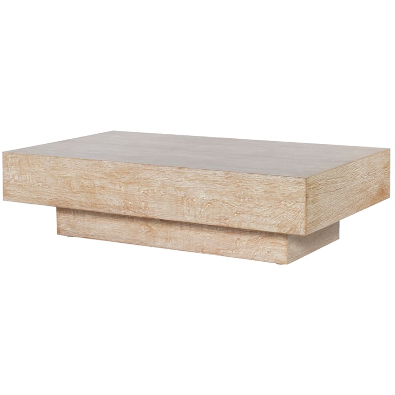 Pemberly Row Mid-Century Solid Wood Rich Natural Coffee Table