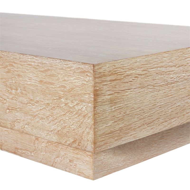 Pemberly Row Mid-Century Solid Wood Rich Natural Coffee Table