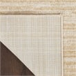 Pemberly Row Contemporary 10' x 14' Ivory Gold Fabric Area Rug