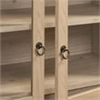 Pemberly Row Modern Wood Storage Display Cabinet in Light Oak