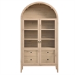 Pemberly Row Modern Wood Storage Display Cabinet in Light Oak
