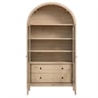 Pemberly Row Modern Wood Storage Display Cabinet in Light Oak