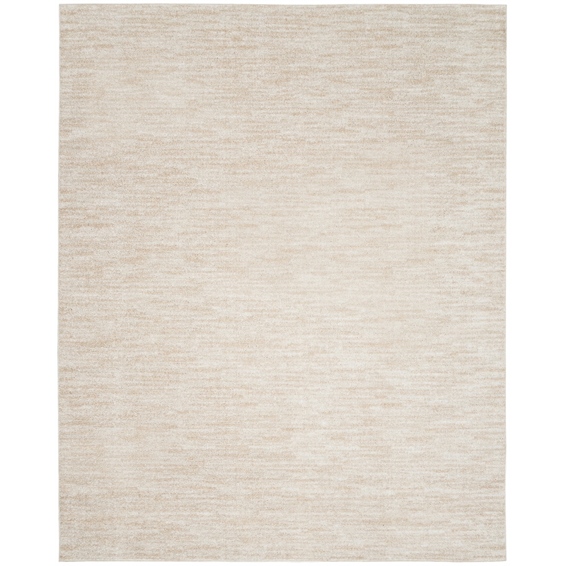 Pemberly Row Contemporary 8' x 11' Ivory Beige Fabric Outdoor Area Rug