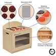 Pemberly Row 3 Piece Classic Wooden Play Kitchen Set in Natural