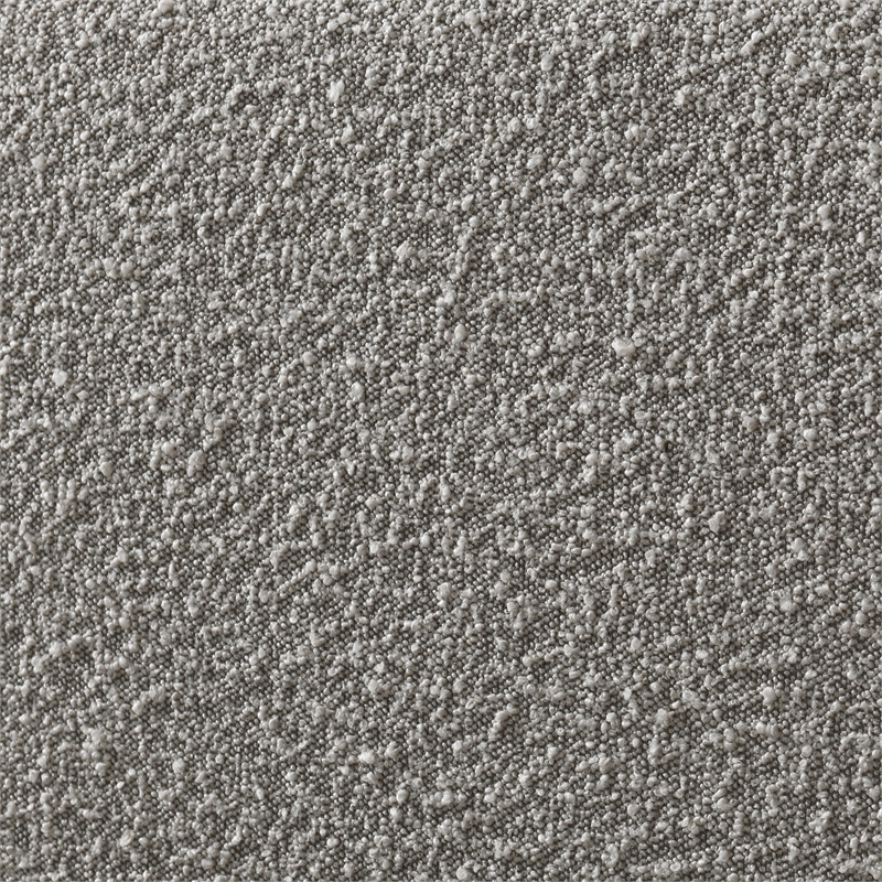 Pemberly Row Upholstered Platform King Bed in Gray Boucle Fabric