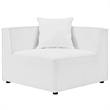 Pemberly Row 8-Piece Patio Fabric Upholstered Sectional Sofa in White
