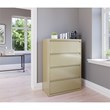 Pemberly Row 36-in Wide Metal 4 Drawer Lateral Filing Cabinet in Putty / Beige