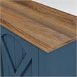 Pemberley Row Wood Navy TV Stand Farmhouse Fireplace 70